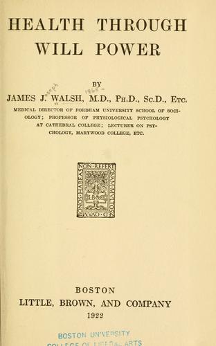 Health through will power