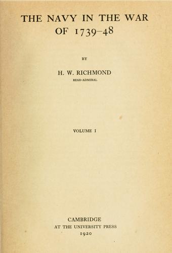 The navy in the war of 1739-48