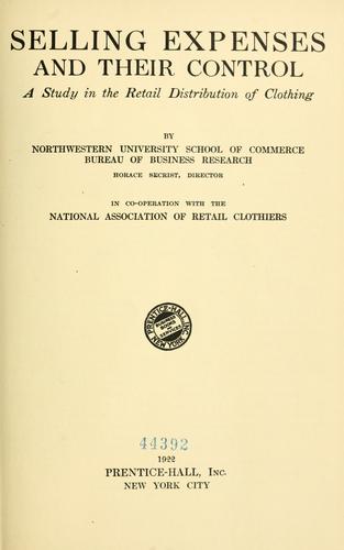 Selling expenses and their control