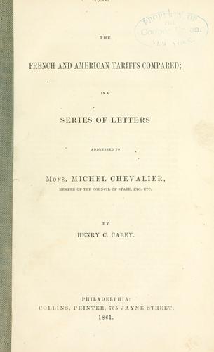The French and American tariffs compared