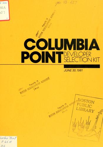 Columbia point developer selection kit.