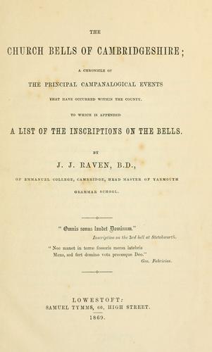 The church bells of Cambridgeshire