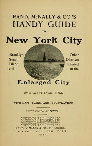 Rand, McNally & Co.'s handy guide to New York City, Brooklyn, Staten Island, and other districts included in the enlarged city