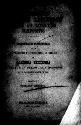 De adiectivis poetarum Latinorum usque ad Catullum compositis