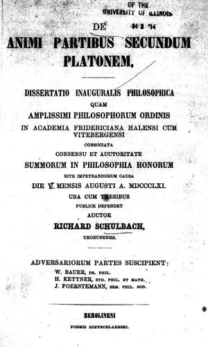 De animi partibus secundum Platonem