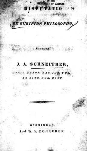 Disputatio de Euripide philosopho