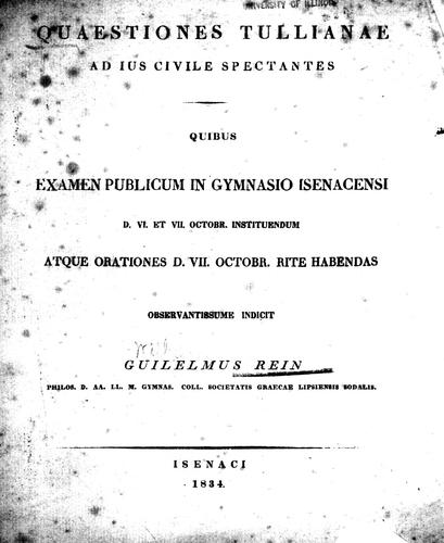 Quaestiones Tullianae ad ius civile spectantes