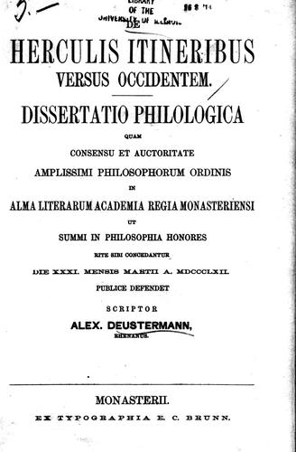 De Herculis itineribus versus occidentem