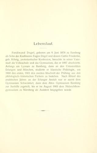 Archaistische Bestandteile der Sprache des Tacitus.