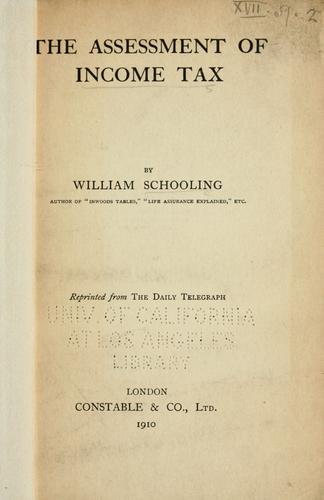 The assessment of income tax