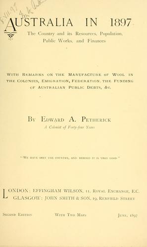 Australia in 1897.