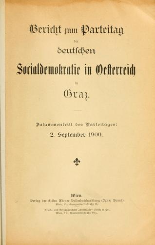 Bericht der Parteivertretung an den Parteitag.