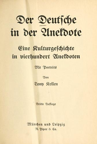 Der Deutsche in der Anekdote