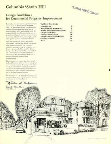 Design guidelines for commercial property improvement, columbia - savin hill.
