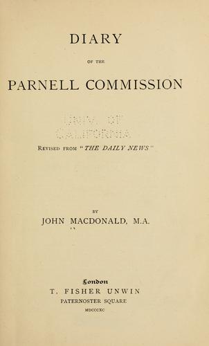 Diary of the Parnell Commission.