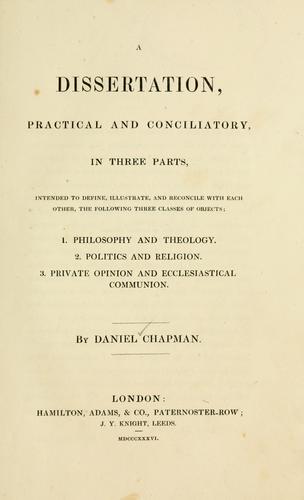 A dissertation practical and conciliatory