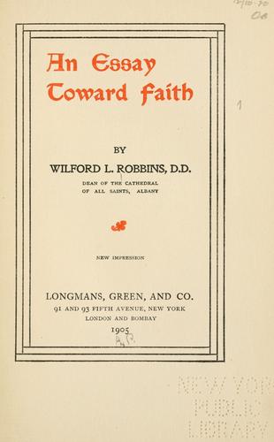 An essay toward faith