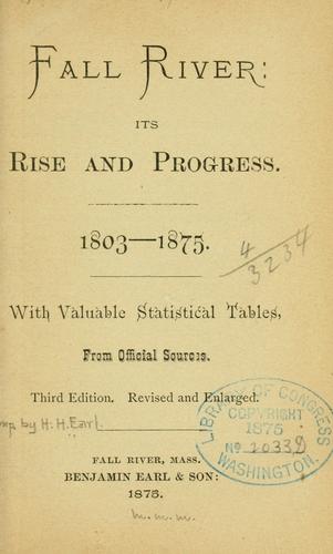 Fall River: its rise and progress.