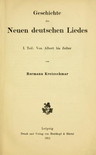 Geschichte des neuen deutschen Liedes
