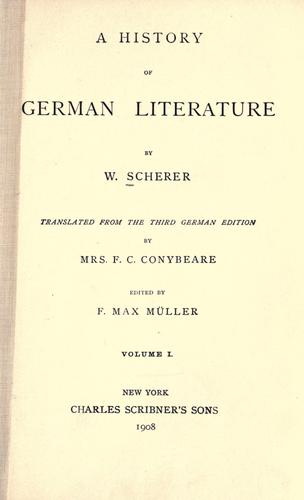 A history of German literature.