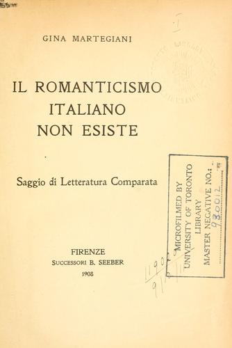 Il romanticismo italiano non esiste
