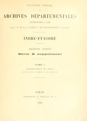 Inventaire sommaire des Archives départemantales antérieures à 1790.
