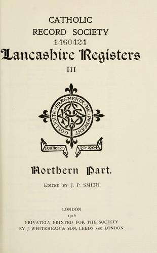 Lancashire registers III
