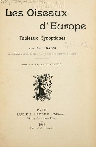 Les oiseaux d'Europe