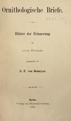 Ornithologische Briefe