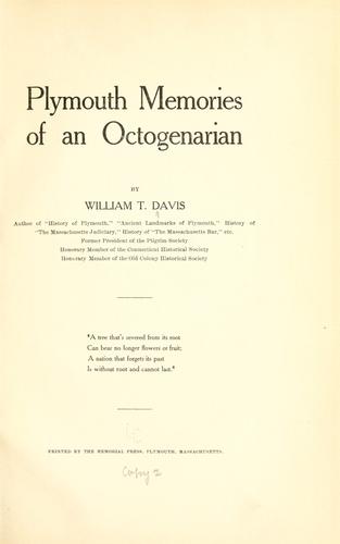Plymouth memories of an octogenarian