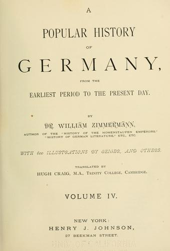 A popular history of Germany