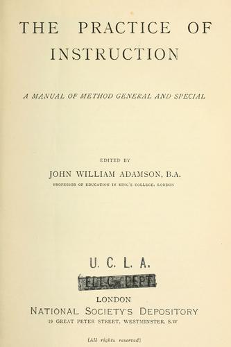 The Practice of instruction