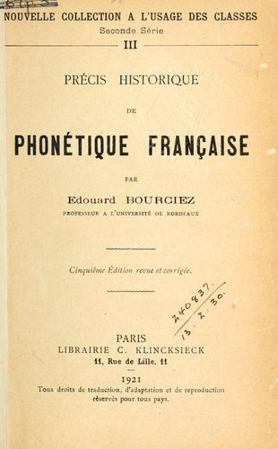 Précis historique de phonétique française.