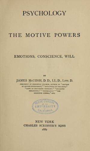 Psychology, the motive powers