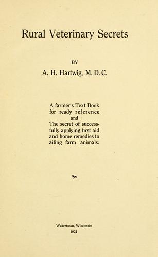 Rural veterinary secrets