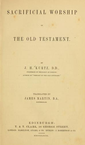 Sacrificial worship of the Old Testament ...