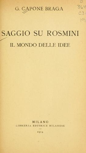 Saggio su Rosmini