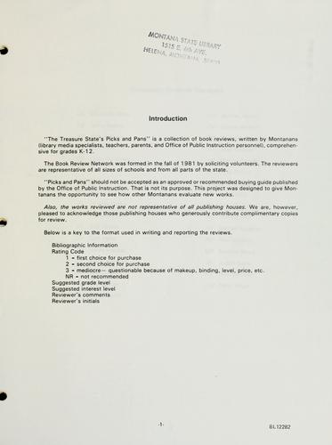 The Treasure State's picks and pans