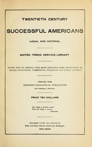 Twentieth century successful Americans, local and national