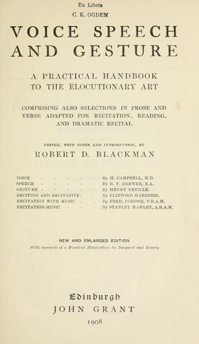 Voice, speech and gesture