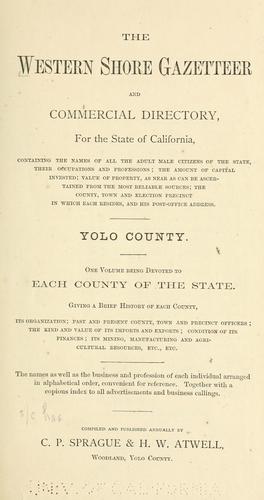 The Western shore gazetteer and commercial directory for the state of California ... Yolo County