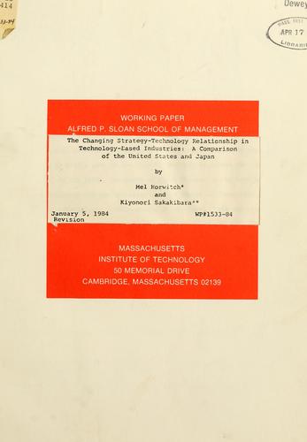 The changing strategy-technology relationship in technology-based industries