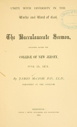 Unity with diversity in the works and word of God