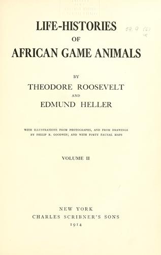 Life-histories of African game animals