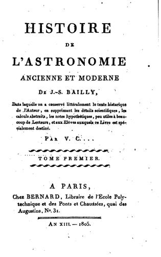 Histoire de l'astronomie ancienne et moderne