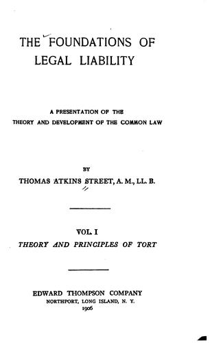 The foundations of legal liability