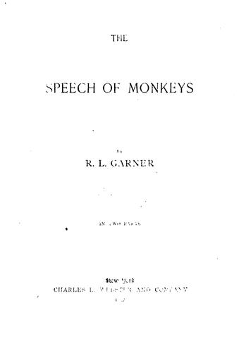 The speech of monkeys
