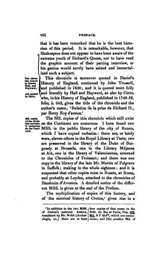 Chronicque de la traïson et mort de Richart Deux roy Dengleterre