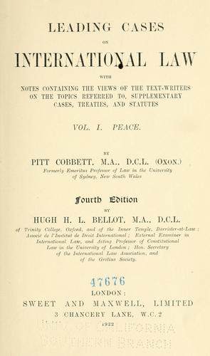 Leading cases on international law