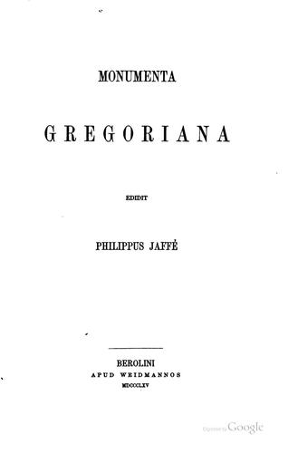 Monumenta gregoriana